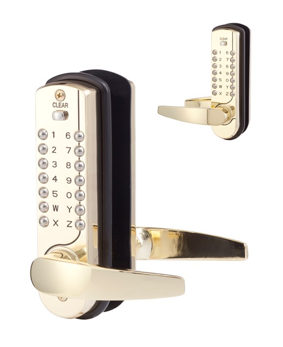 Codeslot met kruk in kleur goud